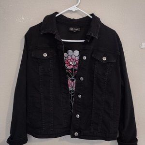 Black denim jacket